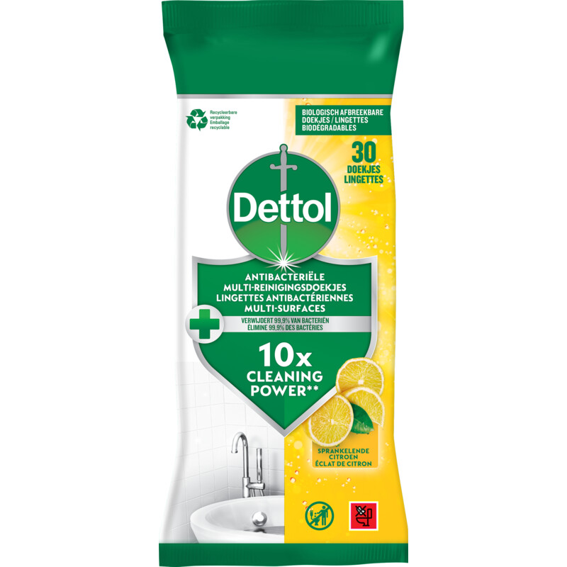 Een afbeelding van Dettol Antibacteriële doekjes citroen