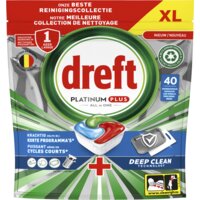 Een afbeelding van Dreft Platinum+ deep clean vaatwastabletten