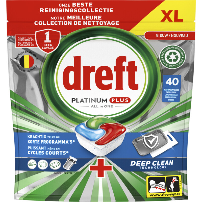 Dreft Platinum plus deep clean vaatwascapsules reserveren Albert Heijn