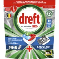 Een afbeelding van Dreft Platinum plus deep clean vaatwascapsules