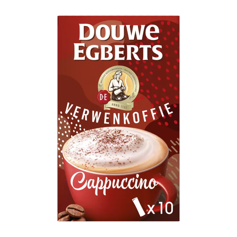Douwe Egberts Verwenkoffie cappuccino oploskoffie