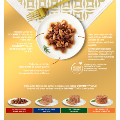 pdp-image-Gourmet Gold luxe mix met rund kip zeevis eend
