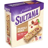 Een afbeelding van Sultana Mueslireep rood fruit & hazelnoot