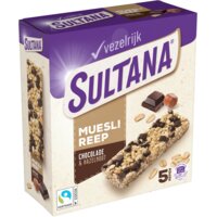 Een afbeelding van Sultana Mueslireep chocolade & hazelnoot