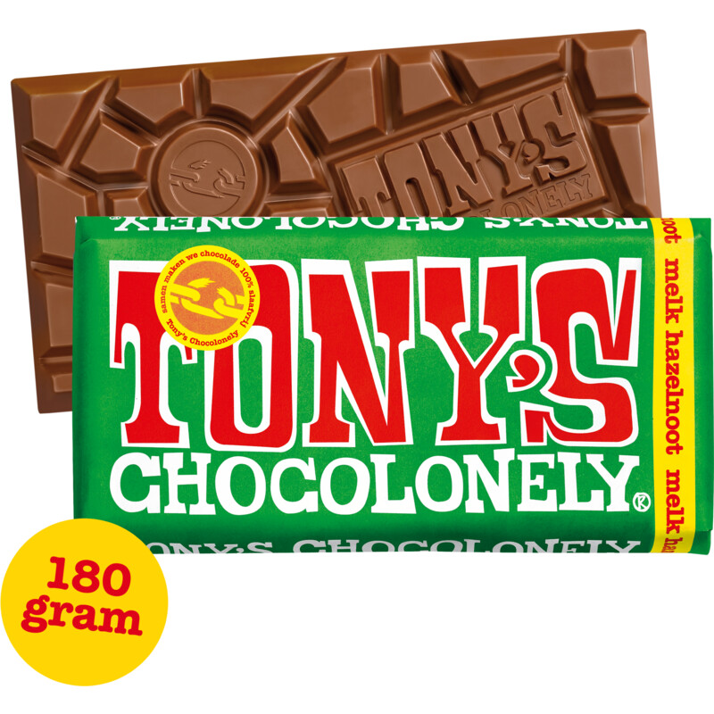 Een afbeelding van Tony's Chocolonely Melk hazelnoot