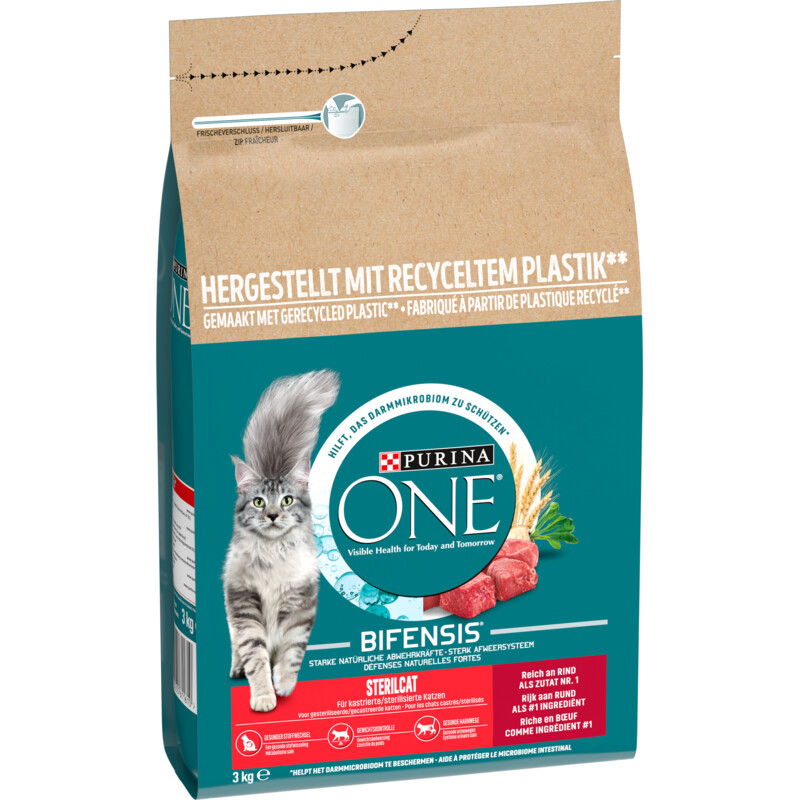 Een afbeelding van Purina ONE Sterilcat rijk aan rund