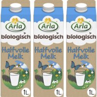 Een afbeelding van Arla Biologisch halfvolle melk 3-pack