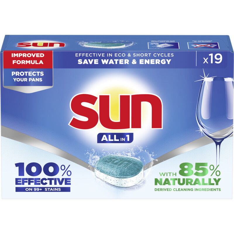 Een afbeelding van Sun All-in-one normaal vaatwastabletten