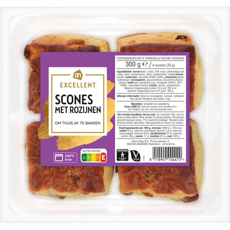 Een afbeelding van AH Excellent Scones met rozijnen