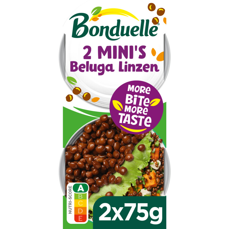Een afbeelding van Bonduelle Beluga linzen 2 mini's