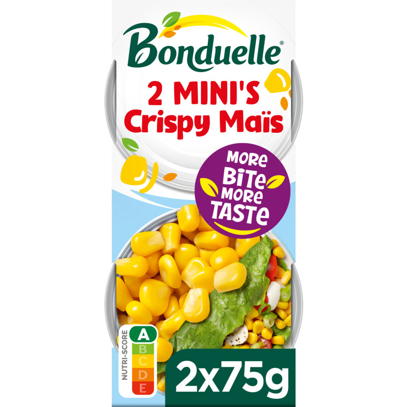 Een afbeelding van Bonduelle Crispy maïs 2 mini's
