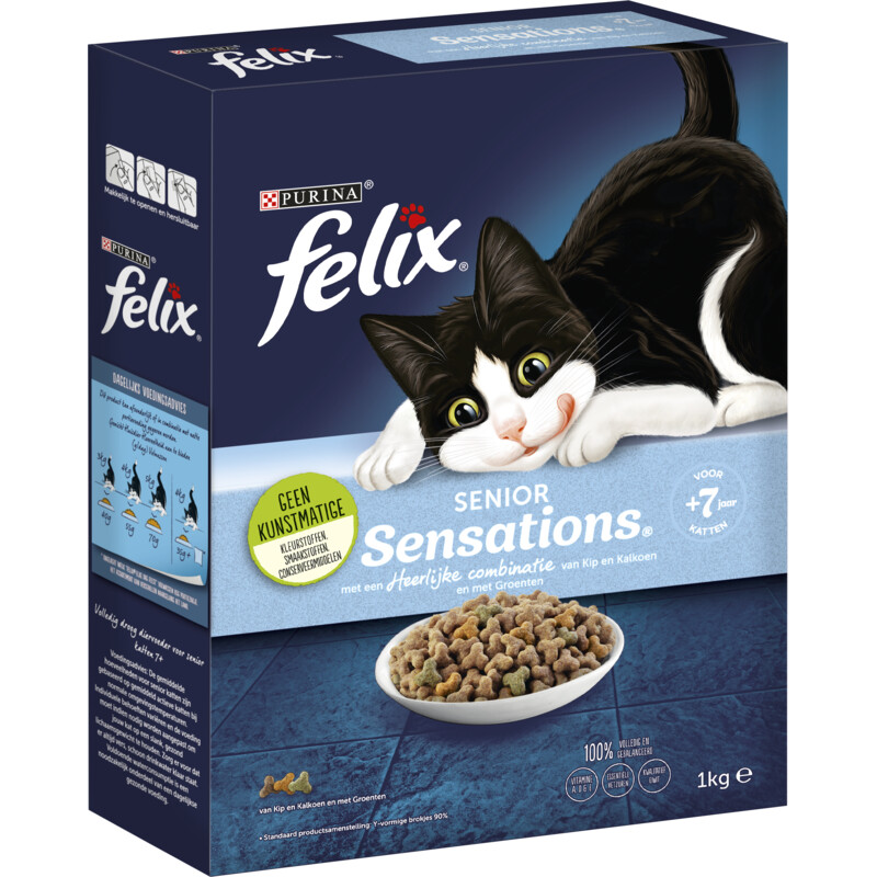 Een afbeelding van Felix Sensations senior met kip & kalkoen