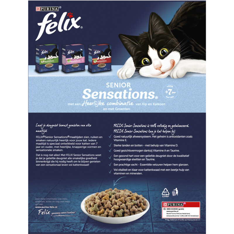 Een afbeelding van Felix Sensations senior met kip & kalkoen