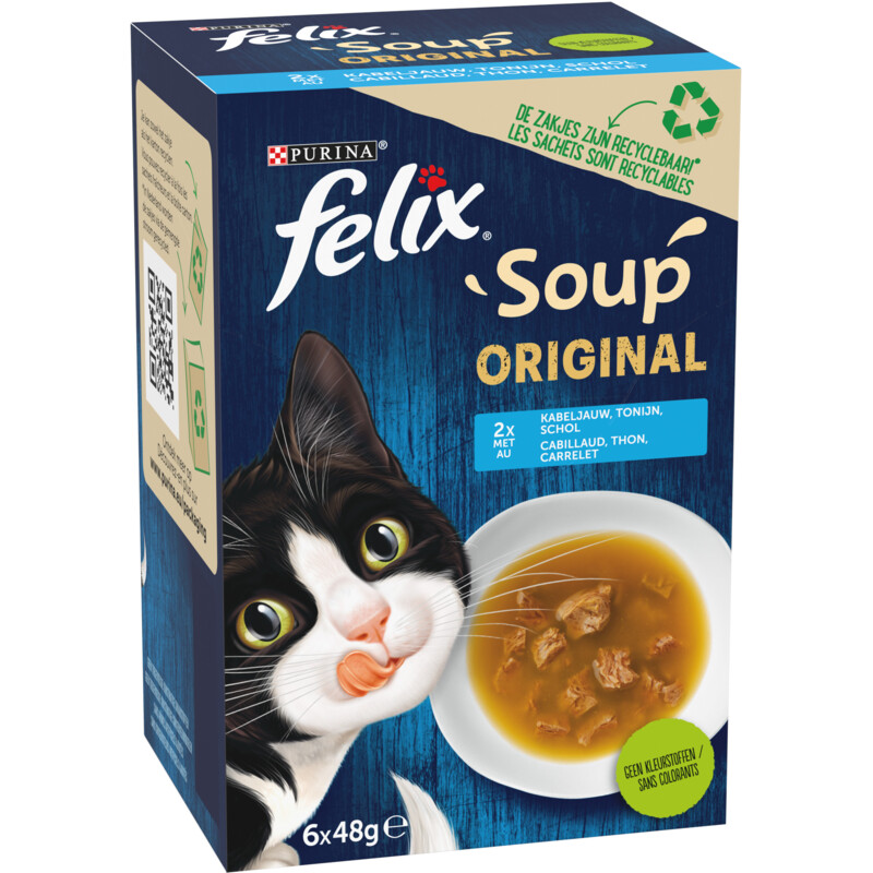Een afbeelding van Felix Soup original met kabeljauw tonijn schol