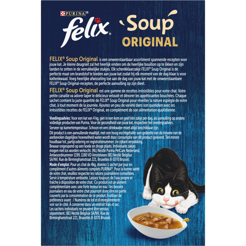 Een afbeelding van Felix Soup original met kabeljauw tonijn schol