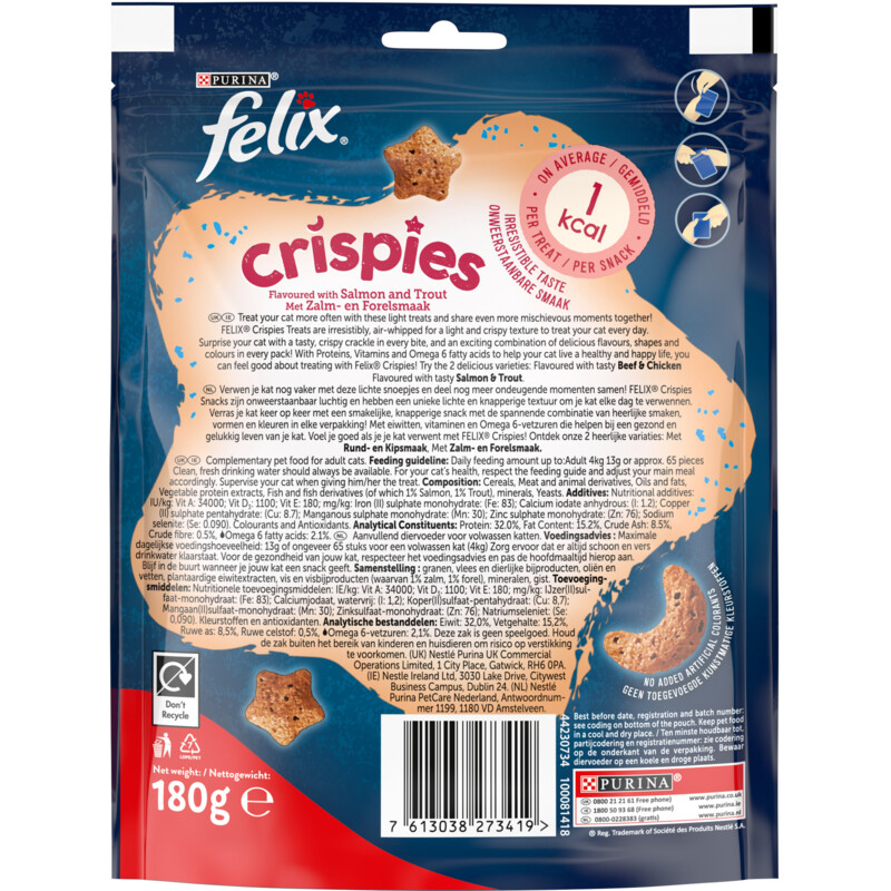 Een afbeelding van Felix Crispies zalm en forel maxi pack