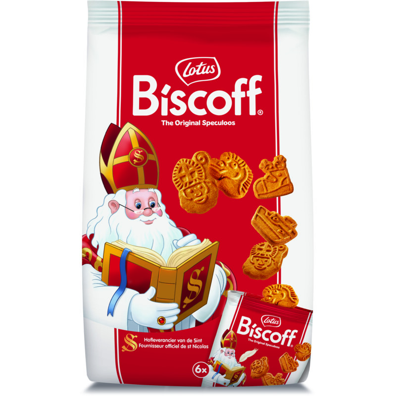 Een afbeelding van Lotus Biscoff Speculoos mini sintkoekjes bel