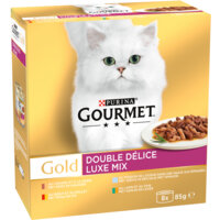 Een afbeelding van Gourmet Gold luxe mix met rund kip zeevis eend