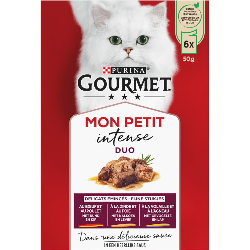 Een afbeelding van Gourmet Mon petit intense duo in saus vlees mix