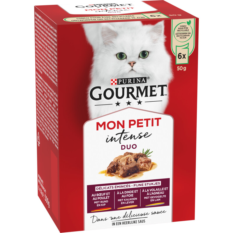 Een afbeelding van Gourmet Mon petit intense duo in saus vlees mix
