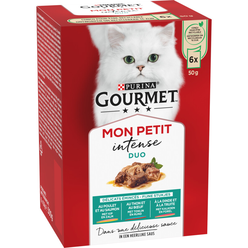 Een afbeelding van Gourmet Mon petit intense duo in saus vlees&vis