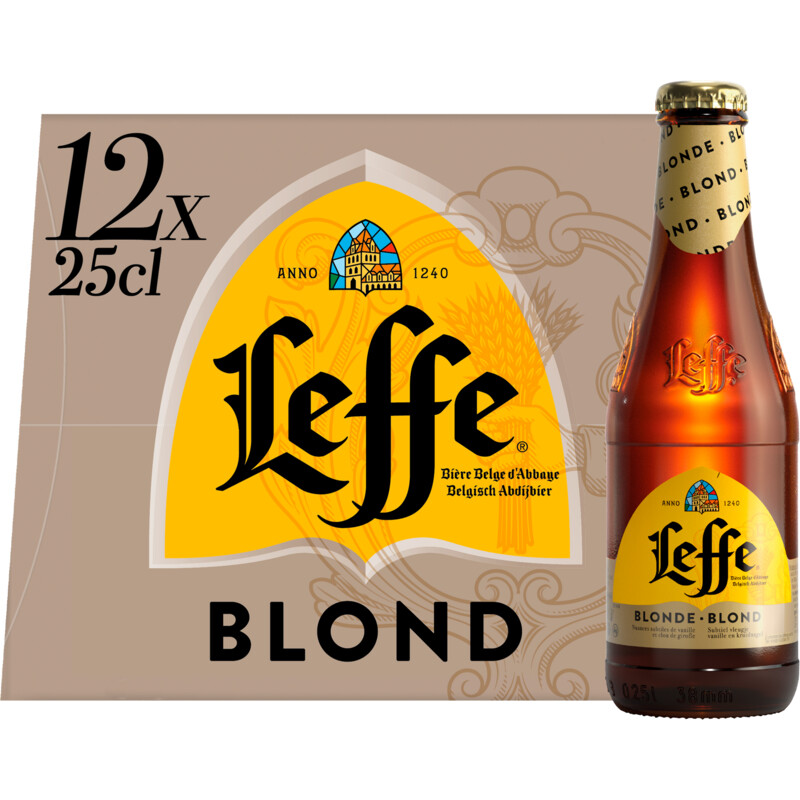 Een afbeelding van Leffe Blond abdijbier 12-pack