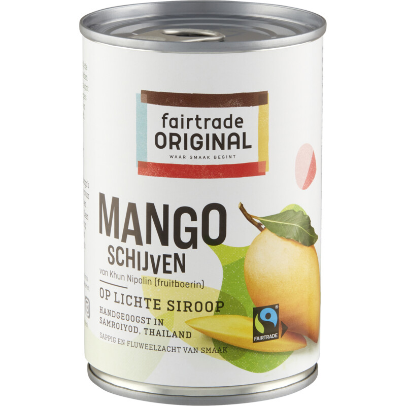 Een afbeelding van Fairtrade Original Mango schijven siroop