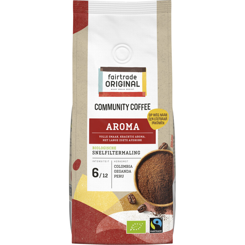Een afbeelding van Fairtrade Original Community coffee aroma snelfiltermaling