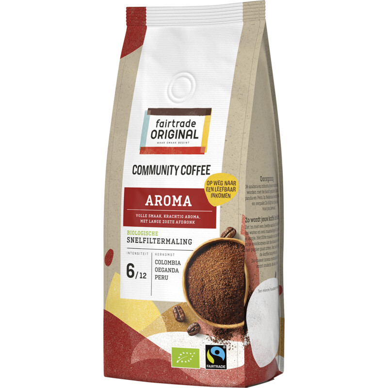 Een afbeelding van Fairtrade Original Community coffee aroma snelfiltermaling