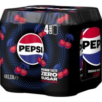 Een afbeelding van Pepsi zero cherry 4-pack