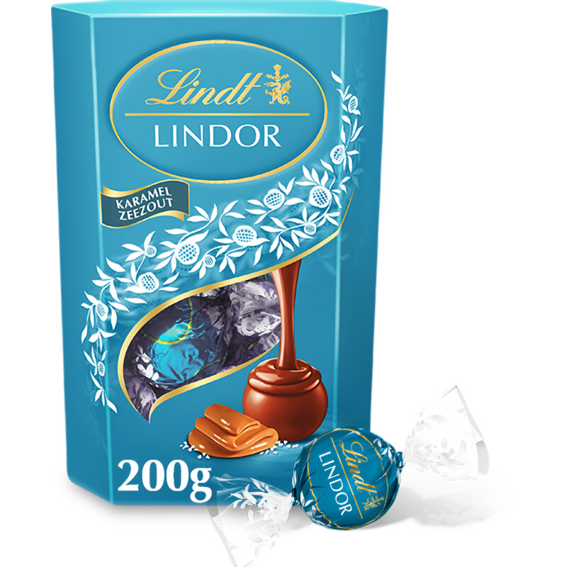 Een afbeelding van Lindt Lindor karamel zeezout chocolade