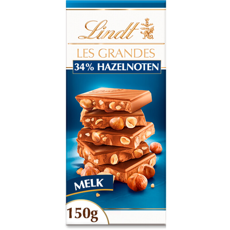Een afbeelding van Lindt Les grandes melkchocolade hazelnoot