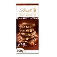 Lindt Les grandes pure chocolade hazelnoot