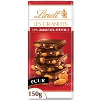 Een afbeelding van Lindt Les grandes pure chocolade amandel zout