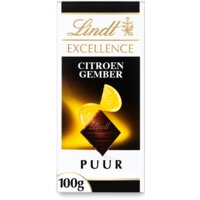 Een afbeelding van Lindt Excellence gember citroen pure chocolade