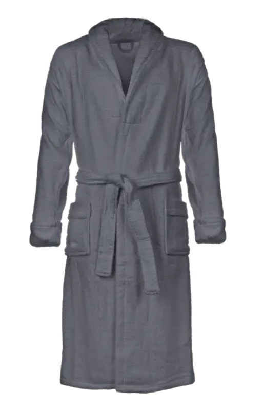 Badjas antraciet maat S-M