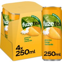 Een afbeelding van Fuze Tea Green ice tea mango chamomile 4-pack