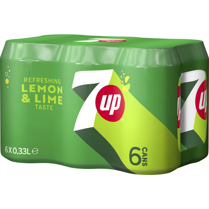Een afbeelding van 7up Regular blik 6-pack