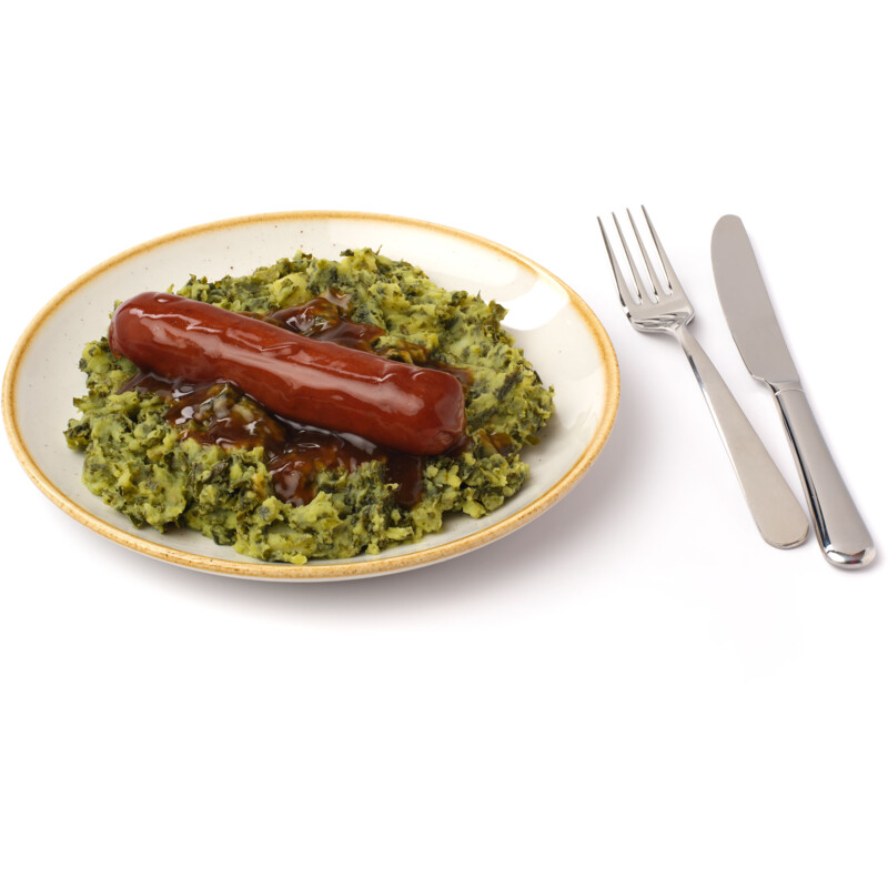 Een afbeelding van AH Hollandse stamppot boerenkool rookworst