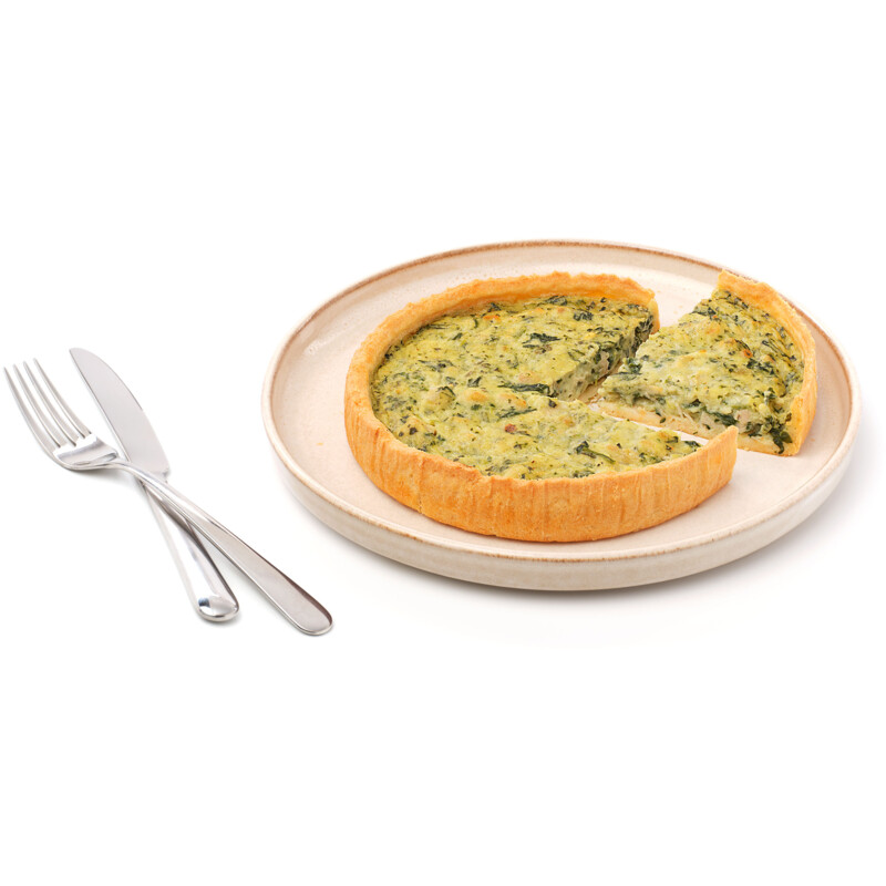 Een afbeelding van AH Quiche kip pesto spinazie