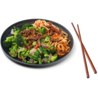 Een afbeelding van AH Stoommaaltijd noodles beef hoisin XL