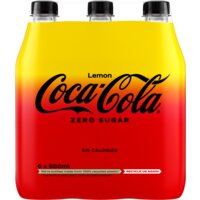 Een afbeelding van Coca-Cola Zero lemon 6-pack bel