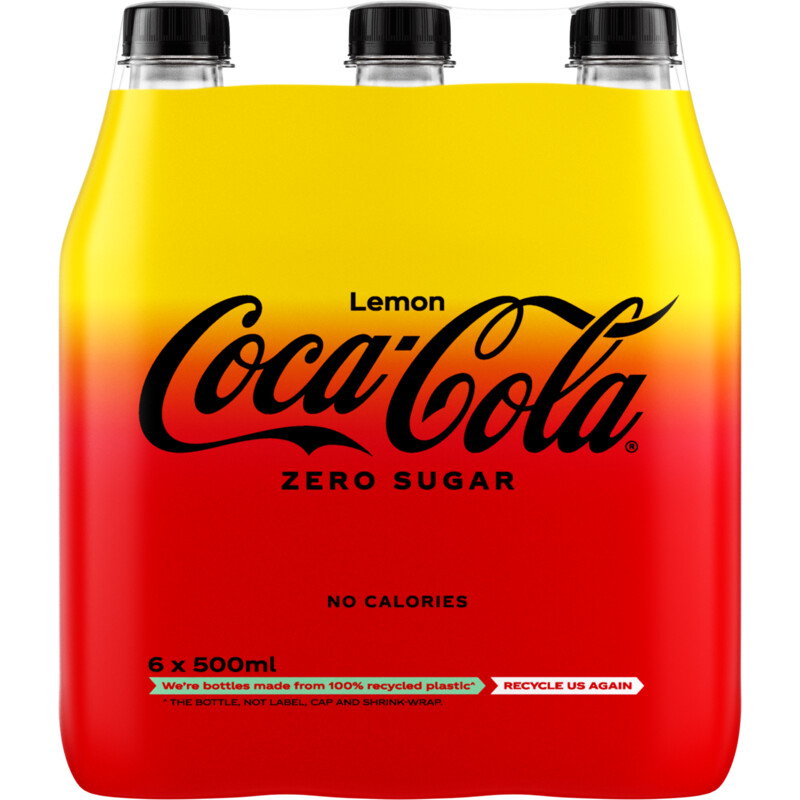 Een afbeelding van Coca-Cola Zero lemon 6-pack bel