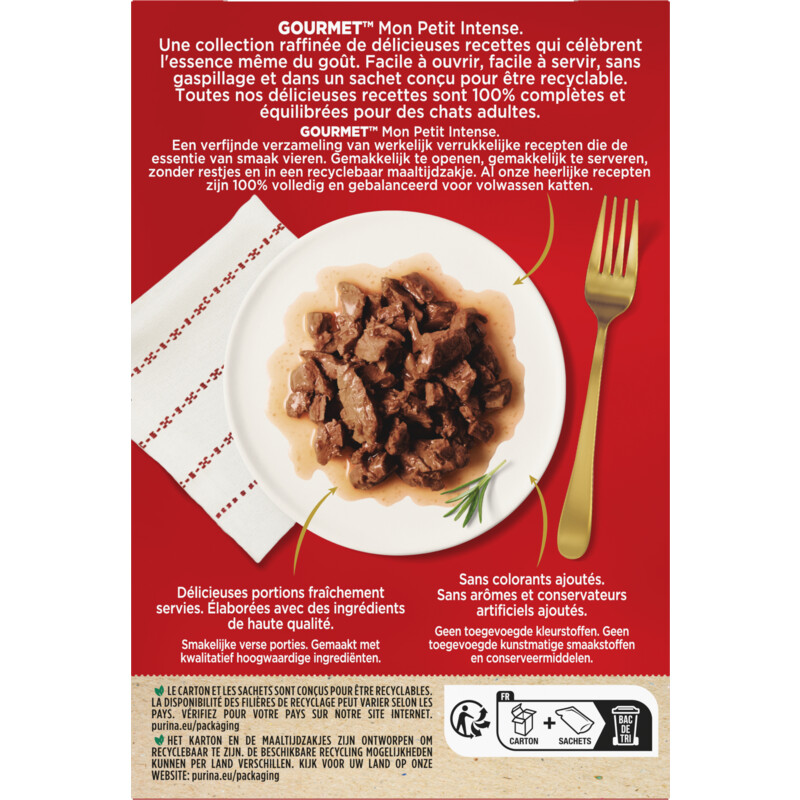 Een afbeelding van Gourmet Mon petit intense met rund kalf lam