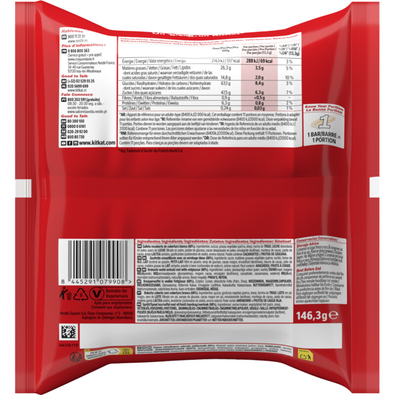 Een afbeelding van Kitkat Wit mini uitdeelzak