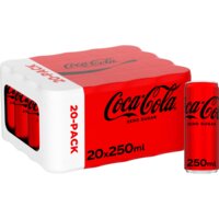 Een afbeelding van Coca-Cola Zero sugar 20-pack