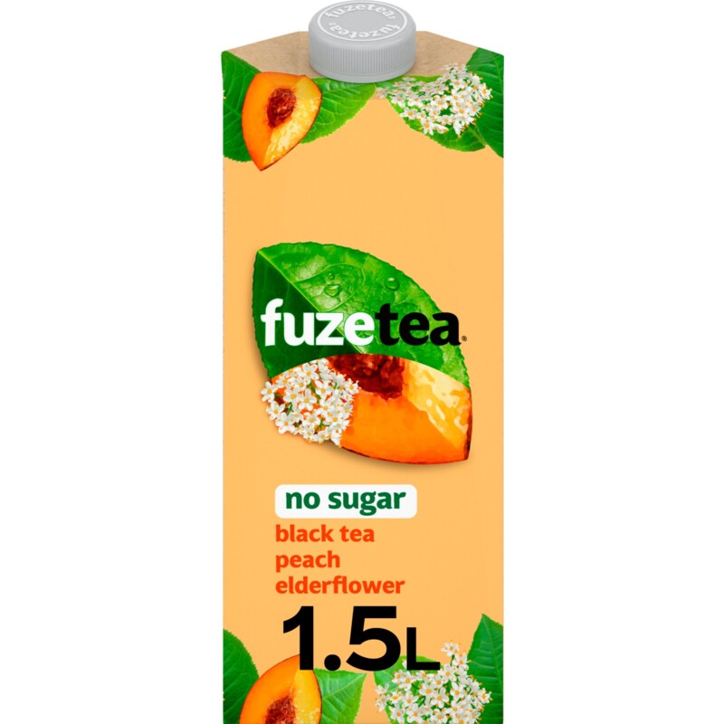 Fuze Tea Black tea peach elderflower no sugar bestellen Albert Heijn