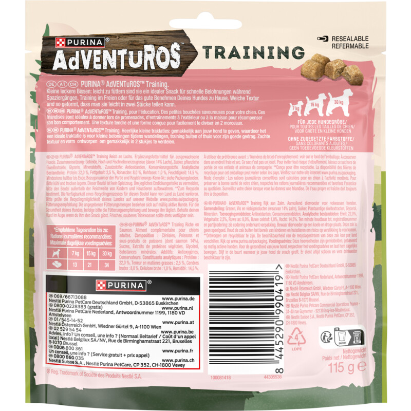 Een afbeelding van Adventuros Training hondensnacks rijk aan zalm