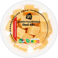 Een afbeelding van AH Goudse oud kaasblokjes 48+