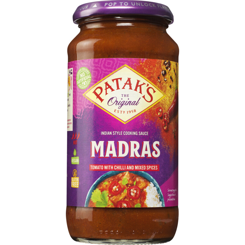 Een afbeelding van Patak's Madras saus